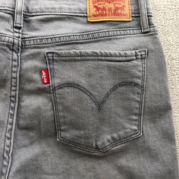 Levi's Womens Jeans Size 30 712 Slim Fit Straight Leg Gray Denim Classic Casual - Picture 12 of 15